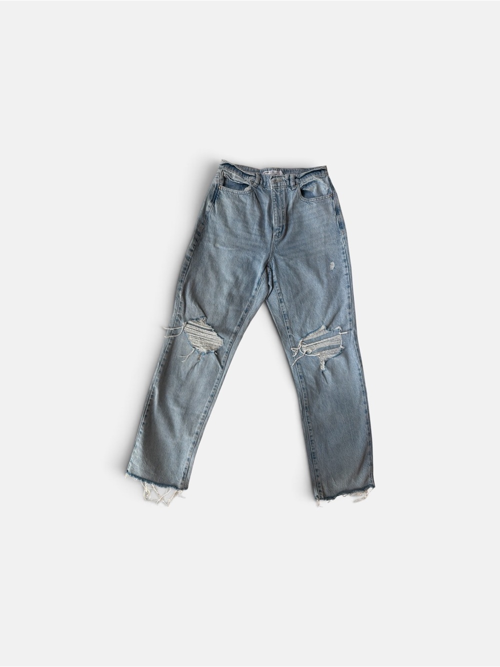 Garage Light Blue Distressed Boyfriend Jeans